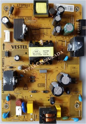 17IPS11, 23366453, 23366451, Vestel 40FA5050, Power Board, Besleme, VES400UNDS-2D