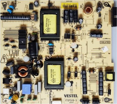 17IPS19-3, 23003082, Vestel 32VH6020, Power Board, Besleme, LTA320AP26