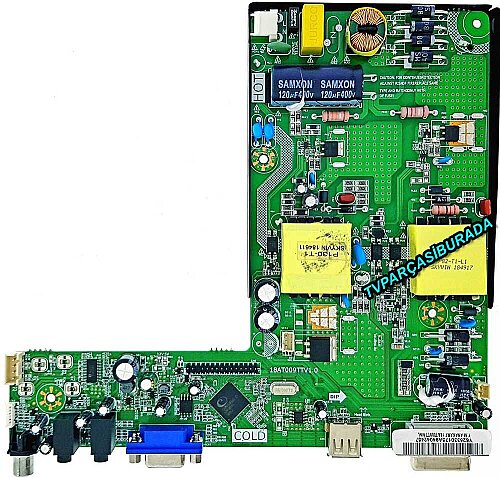 Y.M ANAKART 18AT009TT 40 MNL , 18AT009TTV1.0, Y.M ANAKART 18AT009TT MNL, HI-Level HL40DLK0938/1022, Main Board, LSC400HN02-804 - 1