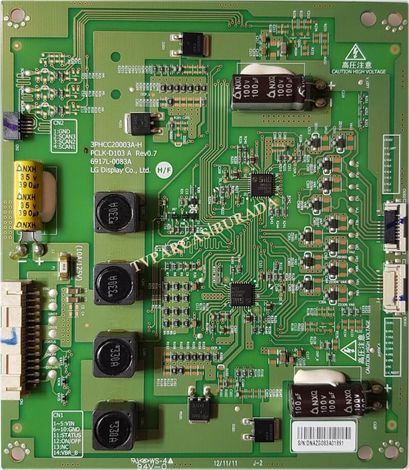 6917L-0083A, 3PHCC20003A-H, PCLK-D103 A, REV0.7, Vestel 55PF8080, Led Driver Board, LC550EUN-SEF1