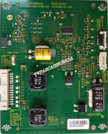 3PHCC20005B-H, 6917L-0130A, PCLH-D201 B REV 0.6, VESTEL 47PF9090, Led Driver Board, LG Display, LC470EUN-PFF1