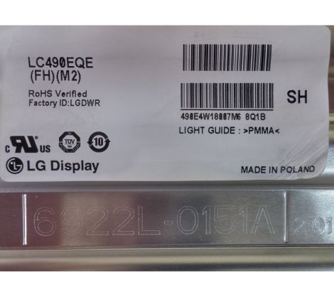 6922L-0151A, LC490EQE(FH)(M2), V15 49 UHD, 49 V15 ART3 UD REV1.1 1 R-TYPE, 49 V15 ART3 UD REV1.1 1 L-TYPE,LG 49UF6407, LG 49UF7787-ZA, LG Display, Led Bar, Panel Ledleri