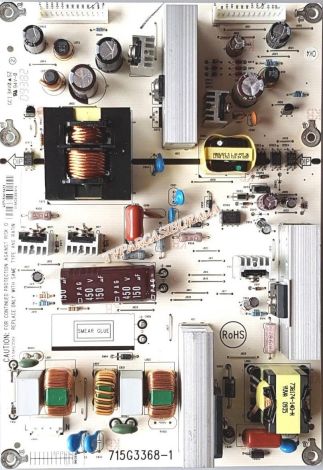 715G3368-1, ADTV82416AC8, 715G3368, Toshiba 32AV605PG, Power Board, Besleme, LC320WXN-SBB1