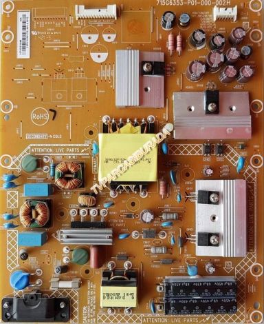 715G6353-P01-000-002H, ESP61600X, ADTVD1210AB9, Philips 42PFK6309/12, Power Board, Besleme, LC420DUN-PGP1