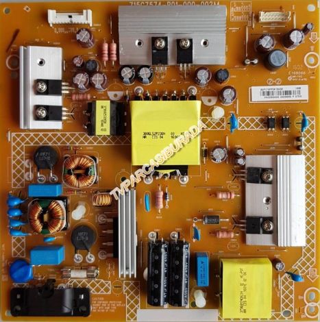 PHILIPS 40PFS5501/12 Power Board , 715G7574-P01-000-002M , PLTVFP341XAS2 , TPT315B5-HVN05