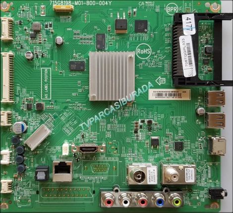 715G8198-M01-B00-004Y, XGCB02B04002SX, 705TQGPL333, B49060300, PHILIPS 49PFS5301/12, Main Board, Ana Kart, TPT490F2-FHBN0.K