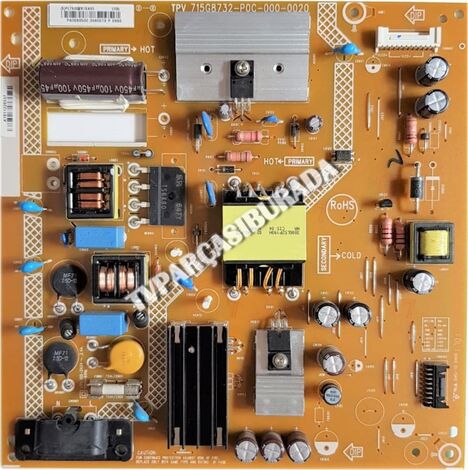 715G8732-P0C-000-0020, PLTVGQ281XAR1, Philips 43PFS4132/12, Power Board, Besleme, TPT430H3-DUYSHA.G