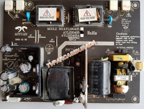  AYL220405, 3BS0007614, REV.1.3, SUNNY SN022LV291-T1, Power Board, Besleme, LTA216AT01