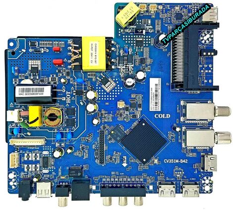 Telenova 43NS9001 Main Board , CV351M-B42 , YM-2021070C , CC430LV2D