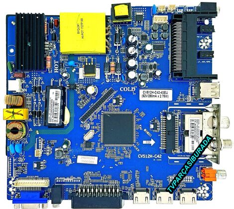 Rowell RL-7043S Main Board , CV512H-C42 , CV512H-C42-43EU , T430HVN01.3XR
