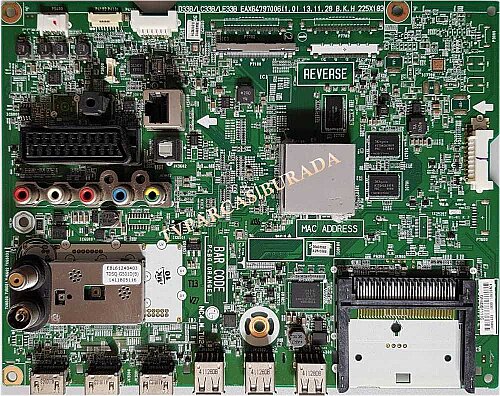 EAX64797006 (1.0), EBT62016801, EAX64797006(1.0), LG 55LA640S-ZA, Main Board, Ana Kart, LC550EUN-SFF2 - 1