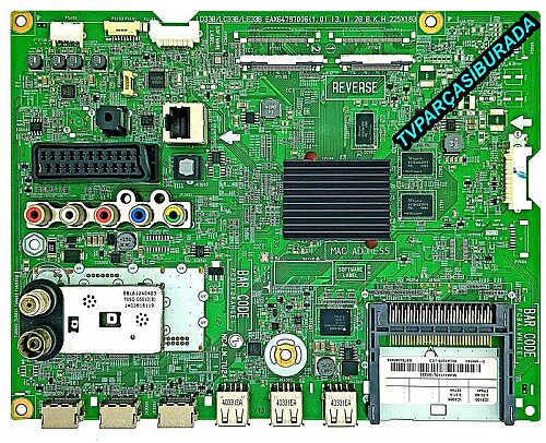 EAX64797006 (1.0), EBT62383456, LG 60LA620S, Main Board, Ana Kart, HC600DUD-SLFP1 - 1