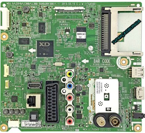 EAX64891306 (1.1), EBT62391017, EAX64891306, LG 42LA613S, 32LA613S, Maın Board, Ana Kart, LC420DUE-SFU2, LG Display