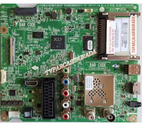 EAX65388003 (1.0), EBT62973040, EBR77562867, 55LB620V-ZE, 55LB620V, Main Board, Ana Kart, LC550DUE-FGP2, LG Display - 1