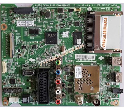 LG 49LB620V-ZE Main Board , EAX65388006 (1.0) , EBT62973092 , EAX65388006(1.0) , LC490DUE-FGP2