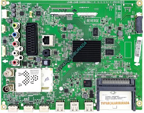 EAX65610904 (1.0), EBR78436001, EBT62985320, LG 50LB582V, 50LB582, Main Board, Ana Kart, LG Display