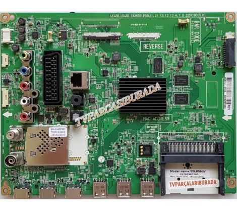 EAX65610904 (1.0), EBT62987203, EAX65610904, LG 50LB580V-ZM, Main Board, Ana Kart, T500HVF05.0, AU Optronics - 1