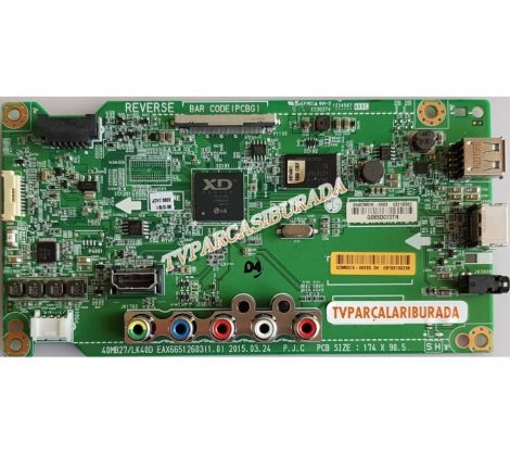 LG 40MB27HM-P Main Board , EAX66512603 (1.0) , EBT63153228 , HC400DUN-VCKN7 - 1