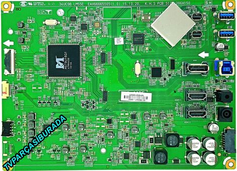 EAX66665505 (1.0) , 34UC98 LM55E , 651M03ŞLF-0002 , LG 34UC98-W , Main Board , LM340UW3-LSSA1