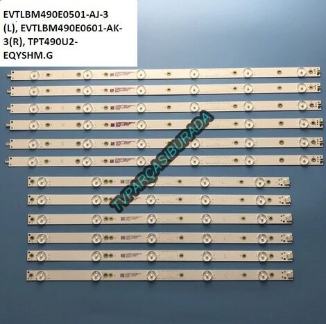 EVTLBM490E0501-AJ-3(L), EVTLBM490E0601-AK-3(R), TPT490U2-EQYSHM.G, RM-K0150902, LM-K0150902, Philips 49PUK4900/12, Philips,TPV, Led Bar, Panel Ledleri