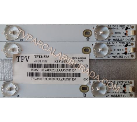 GJ-2K15 D2P5-315, D307-V1.1 (17.8mm), GJ-2K15 D2P5-315 D307-V1.1 (17.8mm), TPV TPT315B5, PHİLİPS 32PHK4100/12, Philips, Led Bar, Panel Ledleri