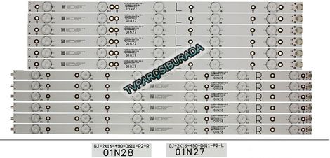 GJ-2K16-490-D611-P2-L, GJ-2K16-490-D611-P2-R, 01N28, 01N27, PGHC233F4000, 210BZ6DR43535K01D, 210BZ05DL43535K01D, TPT490F2-FHBN0.K, Philips 49PFS4131/12, Philips 49PUS6401/12, Philips,TPV, Led Bar, Panel Ledleri