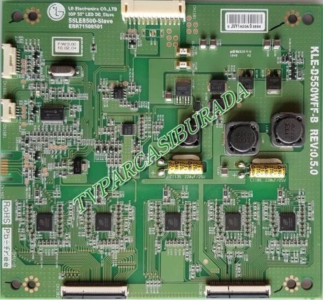 KLE-D550WFF-B REV:0.5.0, 55LE8500-Slave, EBR71508501, LG 55LE8600-ZA, Led Driver Board, LE85M55T240V5