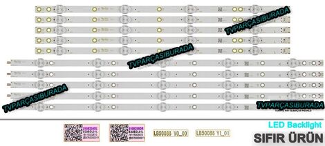 LB50086 V0_00, LB50086 V1_00, 210BZ05DR, 210BZ04DL, TPT500U1-QVN03.U, Philips 50PUS6262/12, Panel Ledleri, Led Bar, Backligth