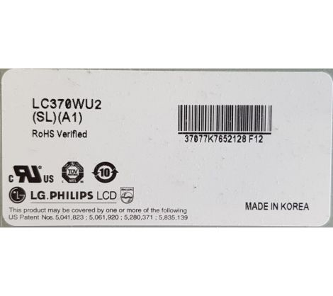LC370WU2 (SL)(A1) , LCD PANEL, LG Display
