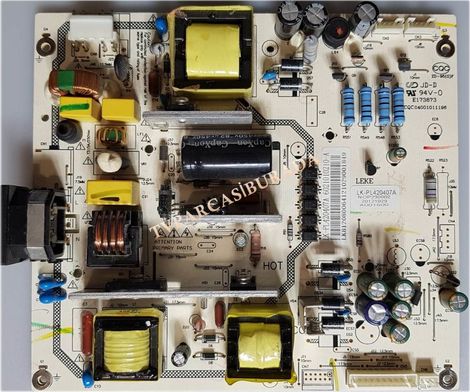 LK-PL420407A, 6021010210-A, NOP290002, 20121029, A001500, Sanyo LE106S12FA, Power Board, Besleme, T420HW09-V2