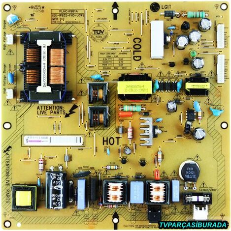PLHC-P981A, 2722 171 00965, 3PAGC10019A-R, Philips 32PFL5450H/12, Power Board, Besleme, LC320WUY-SCA1