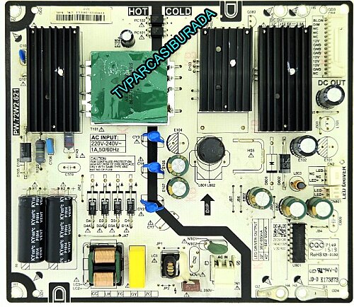 PW.72W2.621 , ZED910R , Grundig 32 VLE 6830 BP , Power Board , HV320FHB-N00 - 1