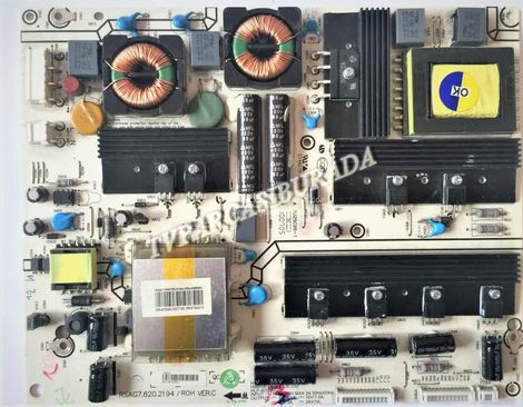 RSAG7.820.2194/R0H, VER.C, LTDN46T28GUK, 9TD46J1111090, Hisense LTDN46T28GUK, Power Board, Besleme, LTA460HJ09
