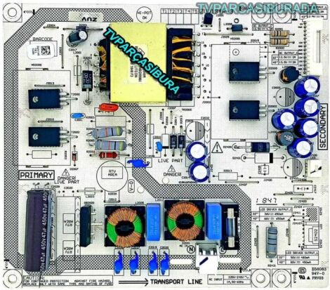 ZUV194R-11 , ZUV140 , Arçelik A32L6850 5B , Power Board , HV320WHB-N55 - 1