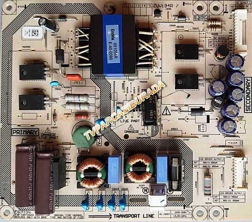 ZUV194R-7, ZWT140, V-0, Arçelik AL4725 4B, Power Board, Besleme, V400HJ6-PE1 - 1