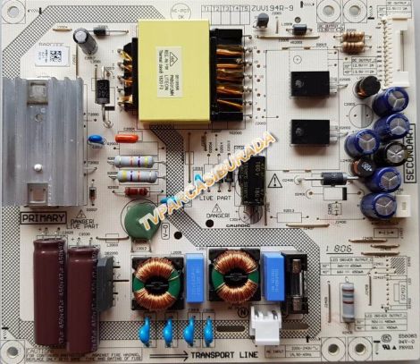 ZUV194R-9, WBK140, V-0, Beko B43L 67 60 5B, Power Board, Besleme, HV430FHB-N10